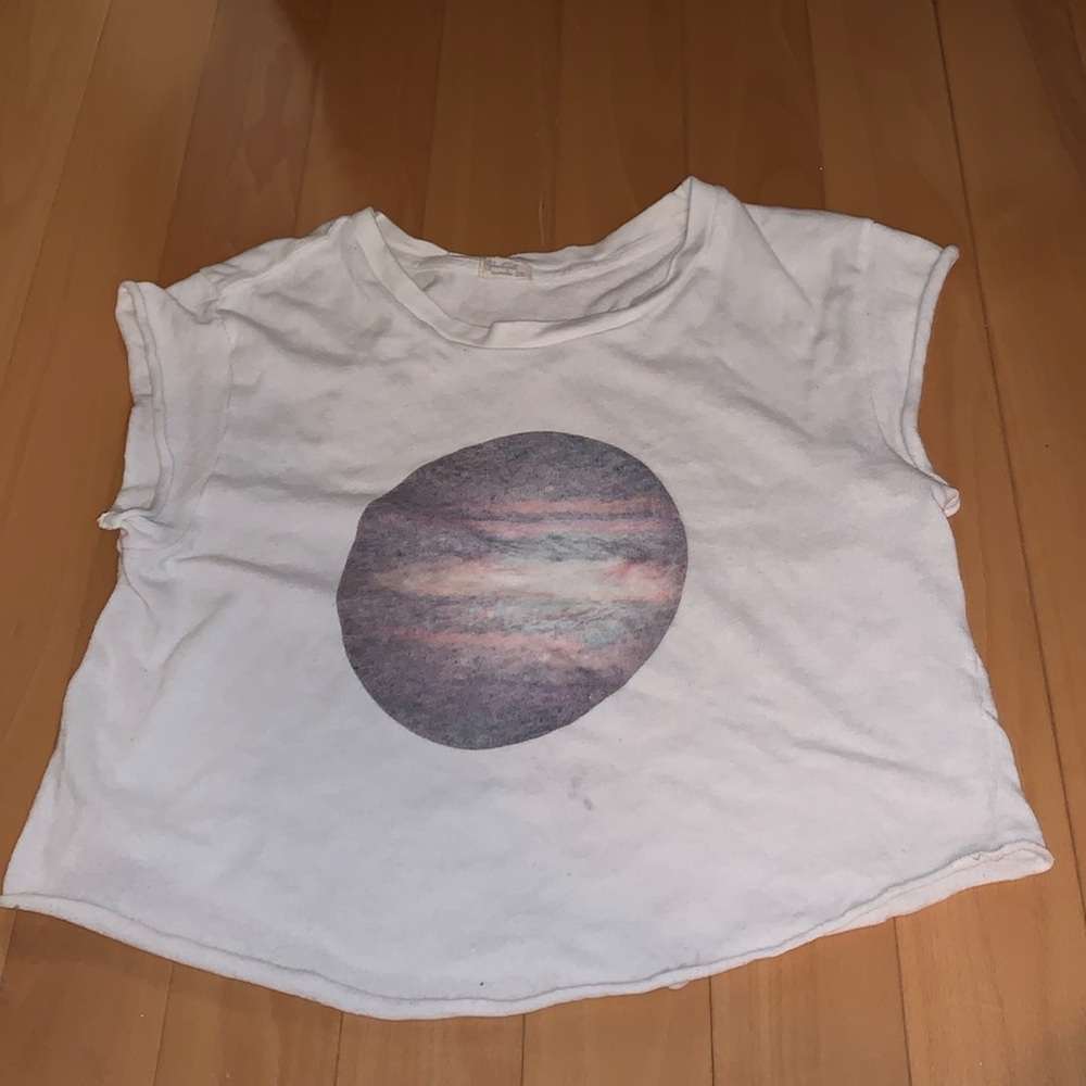 John galt White crop top